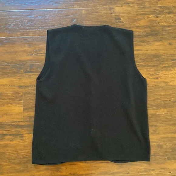 Christine Alexander Black Christmas Vest Size Medium - Picture 5 of 5